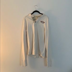 A&F White Long Sleeve Shirt